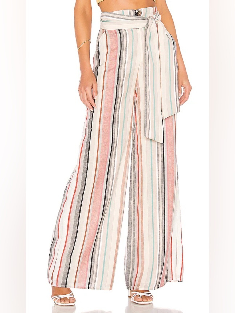 House of Harlow X Revolve Colorful Stripped High Rise Wide Leg Pants Size S